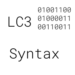 LC3 Assembly syntax